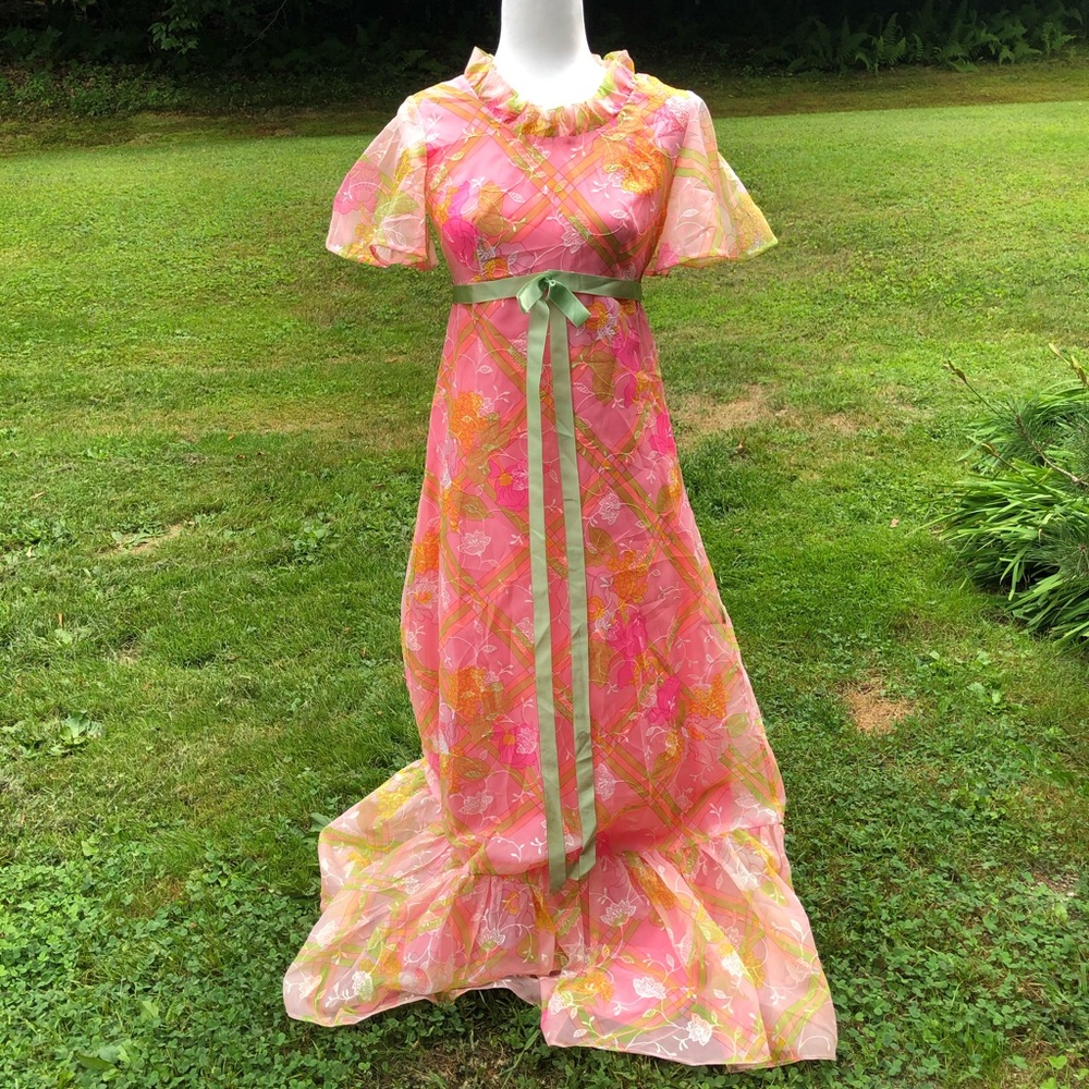 Vintage formal floral dress